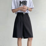 Summer Suit Shorts Men Fashion Social Mens Dress Shorts Korean Business Casual Black Shorts Mens Office Formal Shorts M-2XL