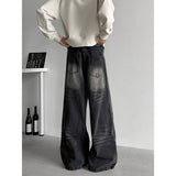 Jeans Men baggy Wide Leg Washed Marble Jeans Vintage Comfort Denim Pant Relaxed Fit Casual Trousers Trend Streetwear Urban Style