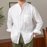 All Season Mens Casual Wear Versatile Clothing Versatile Commuting Shirt Brown Mens Casual Shirt Slight Stretch