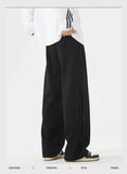 Fashion Men's Baggy Straight Casual Pants Cotton Comfortable Stretch Trousers Sweatpants Joggers Classic Black Khaki Male Clothe