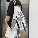 Casual Large Capaci Crossbody Bag ex Single oulder Bapa Nylon Material Zipper Closure Korean Sle Vertical Squar...