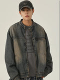 Denim Jackets Men Autumn Advanced Handsome Streetwear American Retro Nostalgic Males Overcoats Hip Hop Punk Style College Daily