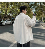 2025 Autumn Winter New Mens Long Sleeve Casual Corduroy Shirt Square Collar Loose Fit Classic Fashion Trendy Outdoor Comfort