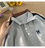 2025 new men and women summer American trend personalized polo short sleeved couple loose retro Harajuku casual T-shirt top y2k