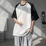 Summer Short Sleeved T-shirt Men White Casual T Shirt Men Streetwear Korean Loose Round Neck T Shirt Mens Top Plus Size 4XL