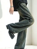 Men Summer NEW Patchwork Vintage Wide Leg Soft Jeans Carago Loose Oversized 3XL Daily Pants Men Straight Leg Goth Trouser
