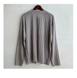 Spring Summer Korean Version Men's Shirt Round Neck Loose Casual Hollow Perspective Cardigan Men's Artistic Versatile Tops