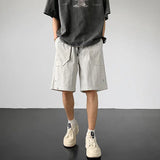 American Casual Shorts High-end Quick-drying Workwear Charge Shorts Korean Men's Summer Loose Rivet Cargo Half Pants Streetwear