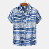 Men's Designer Hawaii Shirts Short Sleeve Lapel Tops New Fashion Flower 3d Print Street Hip Hop Casual Vintage Clothing Male 4XL