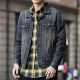 Button Men's Denim Jacket Loose Male Jean Coats Korea Washed In Lowest Price Korean Popular Clothes Designer Clothing Size L Y2k