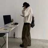 Pants Men Cozy Loose Fashion Straight Trousers Japanese Style Drawstring Simple Retro Mature Charming All-match Streetwear New
