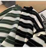 American autumn and winter high street men and women trendy lazy style round neck knitted sweater couple loose casual sweater