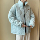 New American winter trend cardigan jacket for men and women loose fitting stand up collar warm and personalized casual top y2k
