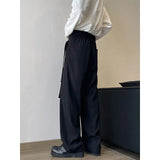 Brown Belt Suit Pants Men Society Mens Black Dress Pants Korean Casual Straight Pants Mens Office Formal Trousers Large Size
