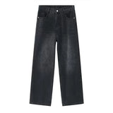Summer Men Denim Jeans Male Wash Straight Wide Leg Baggy Loose Trousers New Fashion High Street Hot Sale Casual Trousers