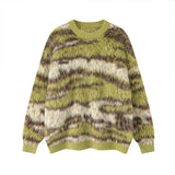 American Trending Men's Sweater Light Luxury Imitated Mink Drooping O Neck Long Sleeve Pullover Winter Premium Knitwear S-2XL