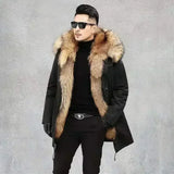 New Casual Winter Men's Down Jacket Fox Fur Men's Coat Coat Men Clothing  Coat  Winter Jackets  Mens Jacket    Men Jacket