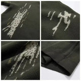 Japanese Trendy Men's Sweaters Light Luxury Knitted Color Clashing O Neck Long Sleeve Pullover Casual High Street Knitwear M-3XL