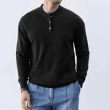 New Fashion Men Henry Sweater Light Luxury Knitted Solid Color Long Sleeve Pullover Premium Quality Skin-friendly Knitwear M-3XL
