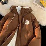 autumn and winter street fashion corduroy thick jacket for men and women couple personalized loose retro casual Harajuku