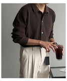 New Korean Luxury Men Cardigan Trendy Textured Long Sleeve Buttoned Korean Leisure Sweater Coats Premium Quality Knitwear M-3XL