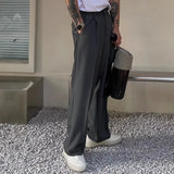 Gray Suit Pants Men Fashion Business Society Mens Dress Pants Korean Loose Straight Pants Mens Office Formal Trousers M-2XL