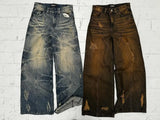Streetwear Jeans Y2K Hip Hop Distressed Ripped Retro Baggy Jeans Pants Mens Womens New Punk Rock High Waist Wide Leg Trousers