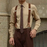 Retro Striped Shirt Men's Draped British French High-end Shirt