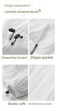 UPF50+Men's Hooded Windbreaker Sunscreen Jacket - Ultra Light Summer Zipper Pocket Elastic Cuffs  Suitable for Outdoor Hiking