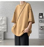 Summer Short Sleeve T-shirt Men Fashion Oversized Black T Shirt Men Streetwear Hip Hop Loose O-Neck White Tshirt Mens Top S-2XL