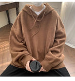 American style trend personalized trend lazy style for men and women hooded sweater loose and casual knit top for couples y2k