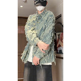 Personality design Men's Long Sleeve Shirt Outdoor Halloween Street Autumn and Winter Cuffed Long Sleeve