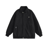 New Vintage Lapel Suede Bomber Jackets For Men Spring Casual Loose Zipper Cargo Jacket Hip Hop Fashion Y2K Cardigan Coats