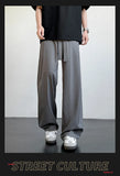Men's Casual Straight Long Loose Pants Stretch Elastic Waist Jogger Korean Classic Blue Black Gray Male Brand Trousers Plus Size