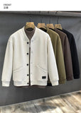 Korean Heavy Baseball Uniform Jacket Men's Preppy Button Cardigan Jacket Spring Autumn Large Size American Retro Trendy Jacket