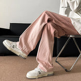 Pink Baggy Jeans Men Fashion Retro Gradient Black Jeans Men Streetwear Hip-hop Loose Straight Jeans Mens Vintage Denim Trousers
