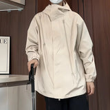 Men's Hooded jacket Windbreaker Man Oversize Windshield Jacket Men Spring Coat Mens Camping Jackets Male Work Wear Clothes