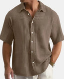 Breathable Hawaiian Style Shirt Men's Summer New Loose Casual Short Sleeved Shirt Beach Vacation Street Wear 2025 Hot Sale
