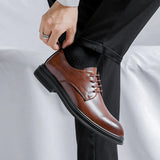 Height Boosting Men's Formal Shoes 3/6/8cm Spring Classic Fashion Business Luxury Men's Versatile Oxford Suit Shoes