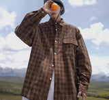 Plaid Shirts Men Autumn Handsome Casual Youthful Popular Long Sleeve All-match High Street Korean Style Hipster Males Clothing