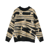 Autumn Sweaters Men Daily Fashion Comfortable Warm Blocking Pullovers Colorful All-match European Style Youthful Vitality Retro