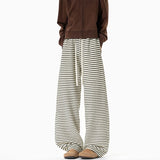 Black Casual Pants Men Fashion Retro Striped Pants Men Streetwear Hip-hop Loose Wide Leg Pants Mens Trousers Large Size 4XL