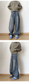 Streetwear Loose Jeans Men 2025 New Korean Style Fashion Loose Straight Wide Leg Pants  Men's Brand Clothing baggy jeans hot