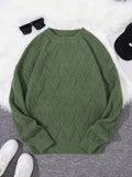 New\Japanese Style Round Neck Couple Sweater Plain Weave Style Casual Versatile Trendyy Men's Long-Sleeved Sweater Top
