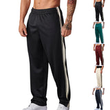 Spring And Autumn New Men's Sports Pants American Style Striped Loose Straight Leg Casual Running Training Wear Men's Pants