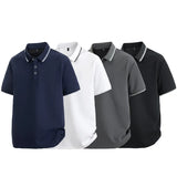 Oversized Men 7XL Polo Shirt 8XL Summer 95% Cotton Breathable Short Sleeve Collar Business Shirt Golf Man Top Clothes