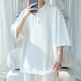 Men Cotton Polo Shirt Summer Breathable Soft Fabric Solid Collared T Shirt Casual Office Wear Classic Design Comfort Fit