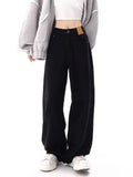 Black Baggy Jeans Women Y2K Harajuku Hippie Korean Oversize Wide Leg Denim Pants Female Casual Kpop Streetwear Trousers