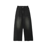 Men New Summer Baggy Jeans Male Fashion Straight Wide Leg Casual Wash Denim Trousers High Street Hot Sale Loose Trousers