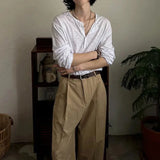 Mens T-Shirt Cotton Casual Thin T-Shirt Daily Basic Breathable Beach Vacation Camping Long-Sleeve Top Men'S Clothing Summer